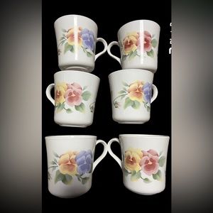 - Vintage Corning summer blush cups mugs set of 6